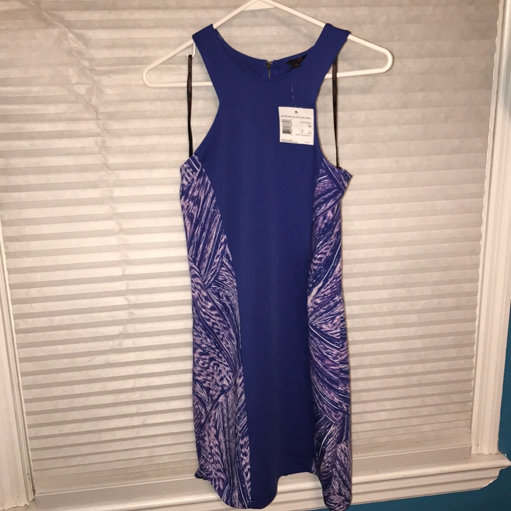 High Halter Scuba Dress, Jewel Blue - G by Guess